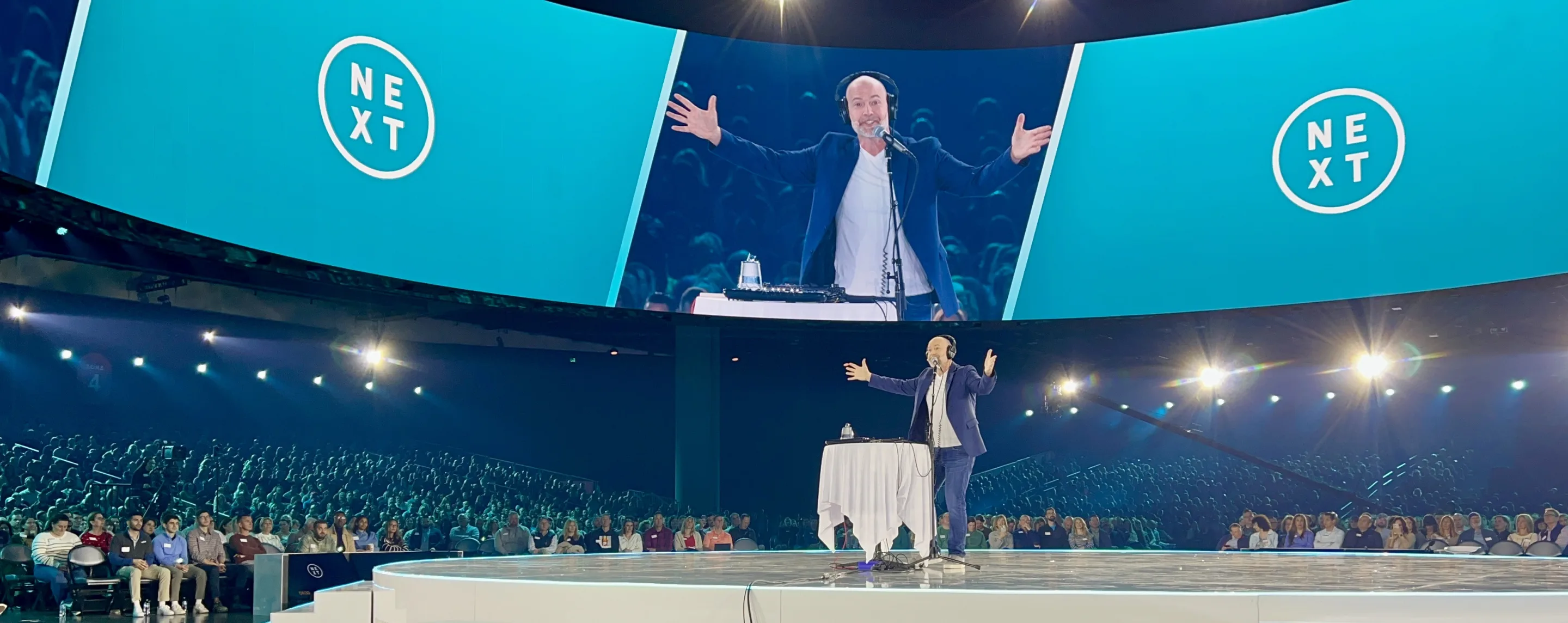 Bronkar Lee leading a keynote on stage
